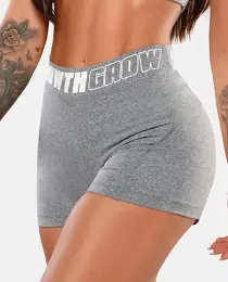 Short Cinza Mescla Ad Recorte Logo Growth